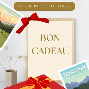 Affiche cadeau - affiche à offrir/cadeau ski/affiche pyrénées cadeau/affiche montagne cadeau/bon d'achat/noël/anniversaire/secret santa