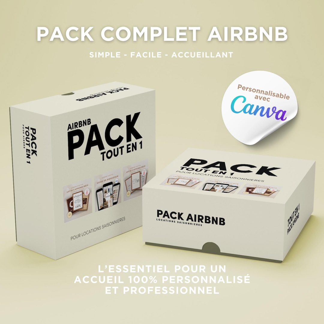 COMPLETE PACK Airbnb Welcome, Guide & Decoration Professional Welcome ...