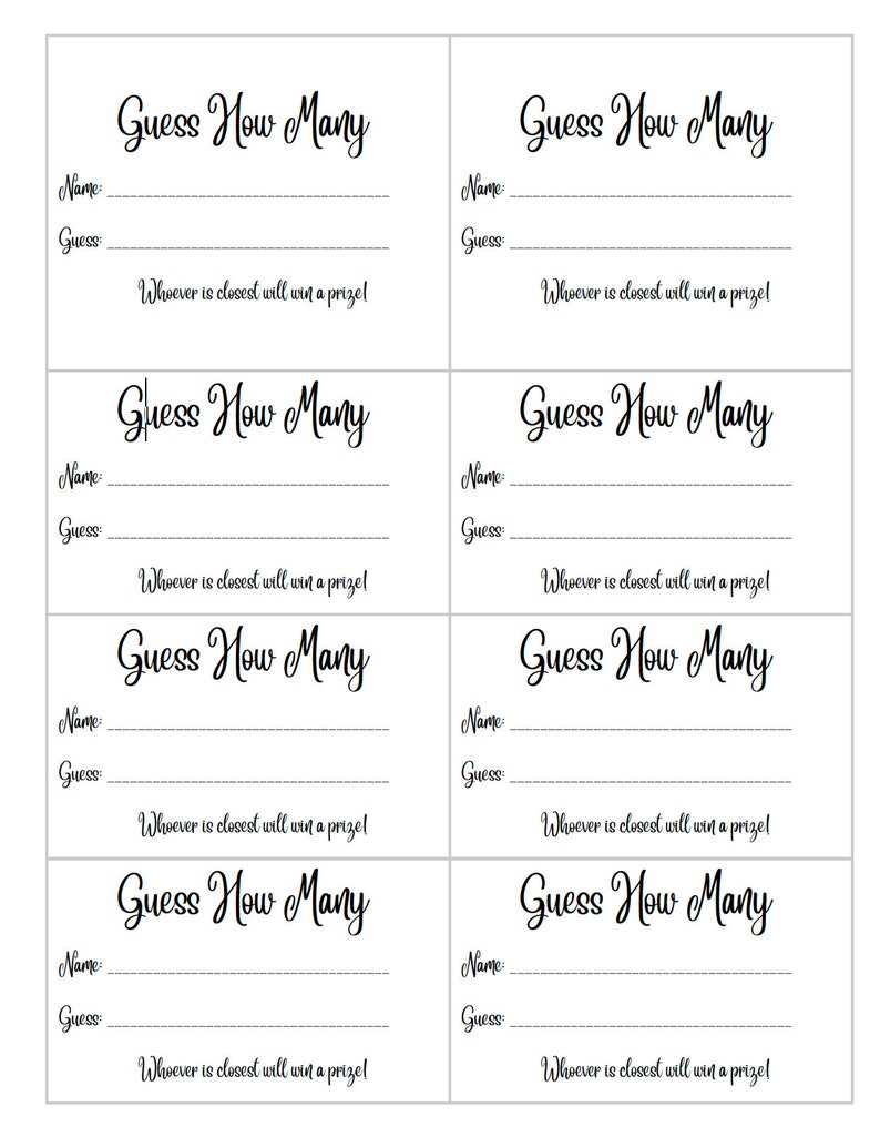 Guess How Many Cotton Balls Are in the Jar, Game Etsy