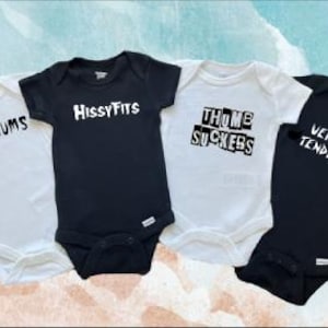 Rock N Roll, Punk Rock, Baby Onesies Bodysuit Set - Infant Girl or Boy made Baby Onesies