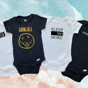 Rock N Roll, Grunge, Baby Onesies Bodysuit - Infant Girl or Boy made Baby Onesies