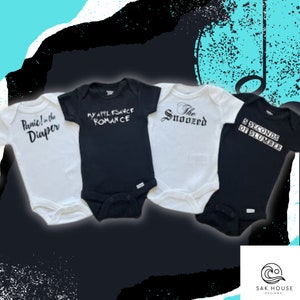 Conjunto de mono de bebé Rock N Roll, Emo, para niña o niño. Monos de bebé hechos a medida.