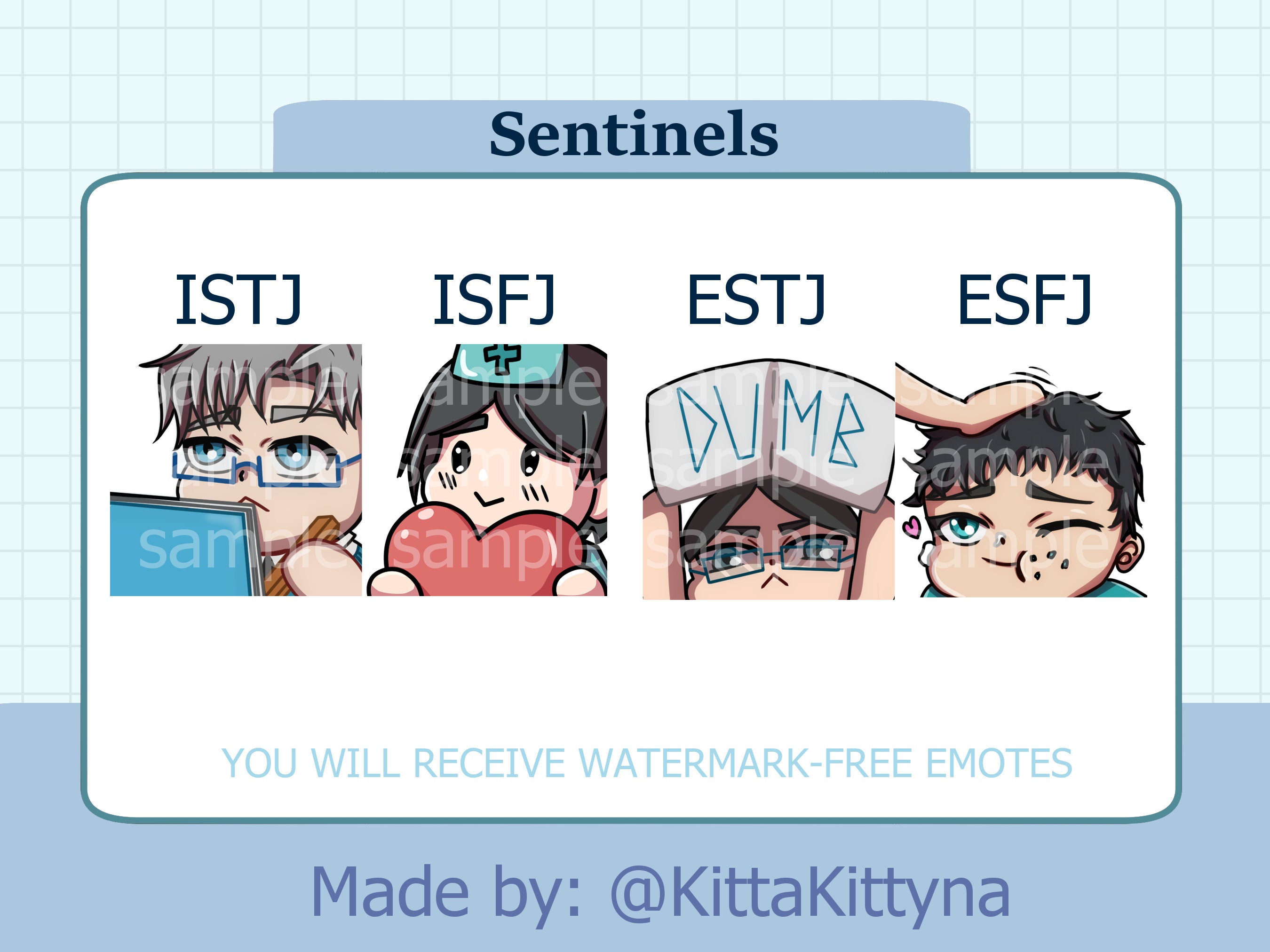 MBTI Emoticons MEGA PACK Twitch Youtube Discord Intp Entp Etsy Australia