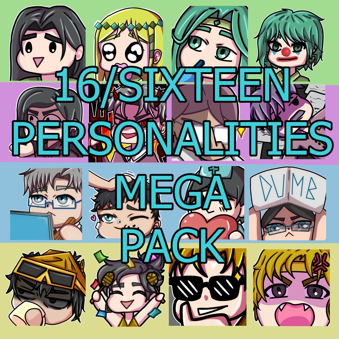 MBTI Emoticons MEGA PACK Twitch Youtube Discord Intp Entp Etsy