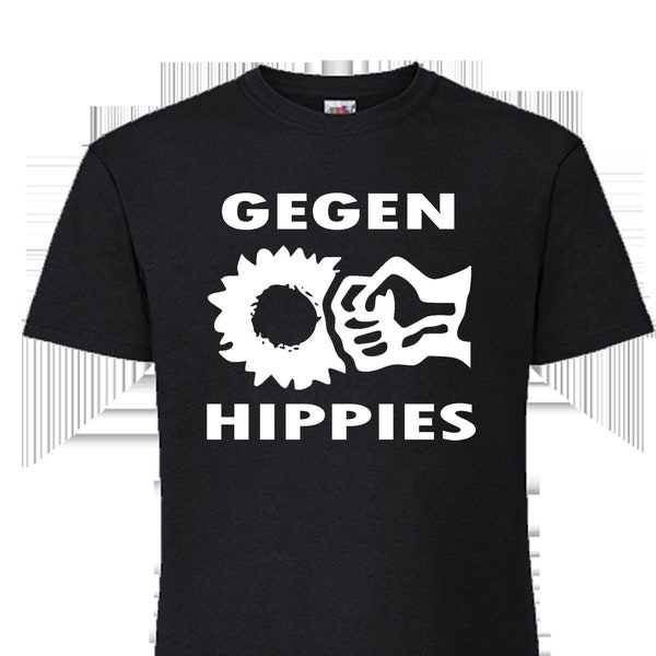 Gegen Hippies , T-Shirt schwarz / black