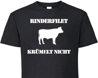 Rinderfilet krümelt nicht , T-Shirt schwarz / black