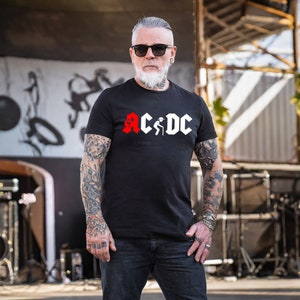 Old Rocker Pharmacies ACDC T Shirt Father's Day Gift Hard Rock Metal Rock, T-Shirt Black Old Gentlemen Grandpa Birthday Gift Birthday image 1