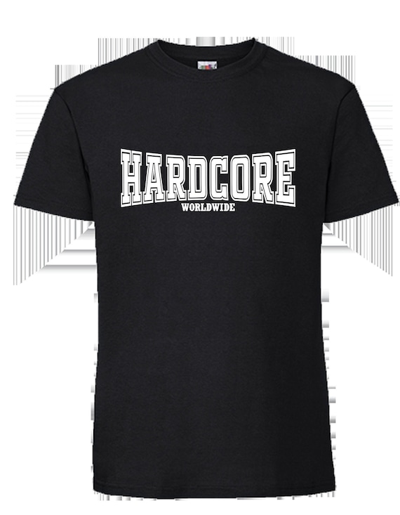 Hardcore Worldwide T shirt Black Black HCWW Straight Edge Music