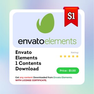 Descarga de contenidos de Envato Elements 1 // Obtenga cualquier contenido descargado de Envato Elements // Descarga de Envato // Envato Premium. imagen 1