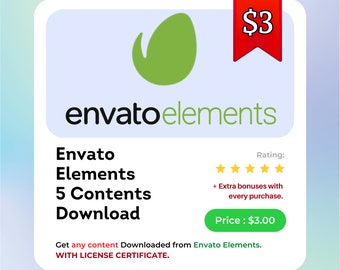 Descarga de contenidos de Envato Elements 5 // Obtenga cualquier contenido descargado de Envato Elements // Descarga de Envato // Envato Premium.