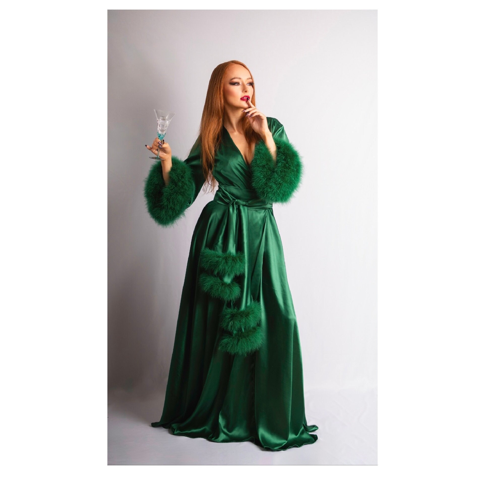 Burlesque Green Satin Dress - Etsy