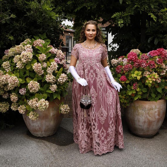 Regency Dress Ball Gown Jane Austen Empire Waist Evening Outfit Historical 18th Century Gown Regency Dress Ball Gown Jane Austen Empire Waist Evening Outfit Historical 18th Century Gown