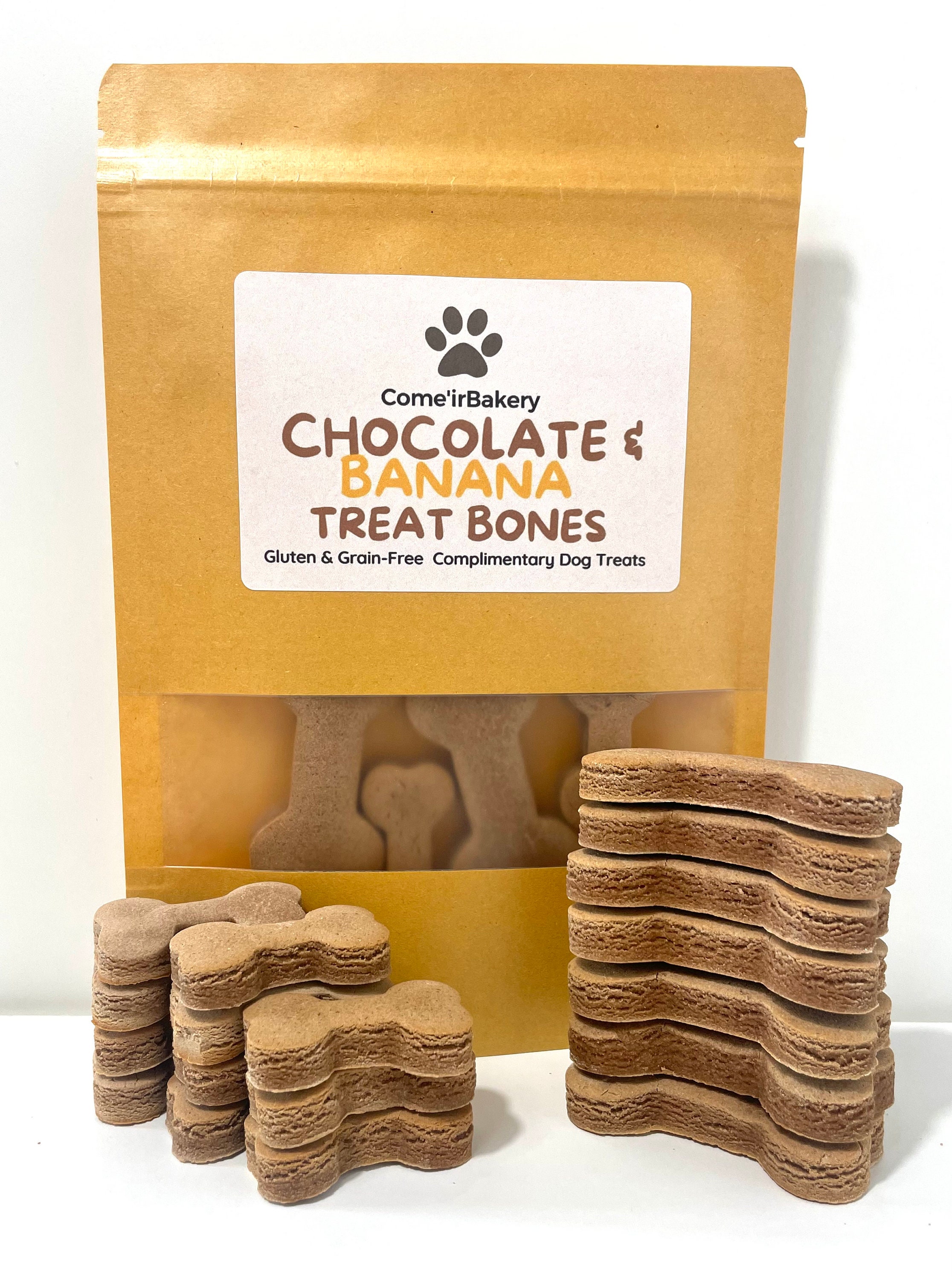 Chocolate Banana Dog Treats Dog Treat Bag Dog Gift Dog Treat