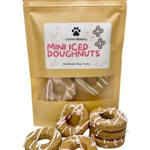 Mini Doughnut Dog Treats   Dog Treat Bag, Dog Gift, Treat, Natural Dog treats, Dog, Gifts Dogs, valentine gift