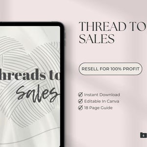 Threads to Sales | Selling with Threads | Threads Guide | Digital Download | PLR Rights | Digital Marketing | Editable | Beginners Guide