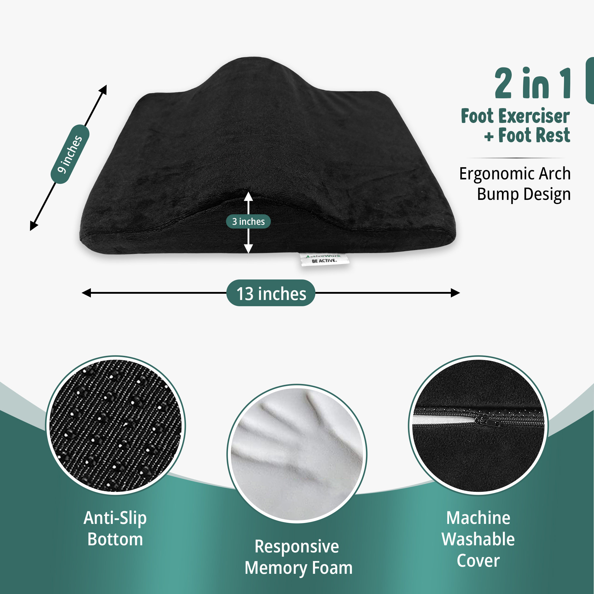 Activework 2in1 Foot Rest & Exerciser for Numbness and Tingling