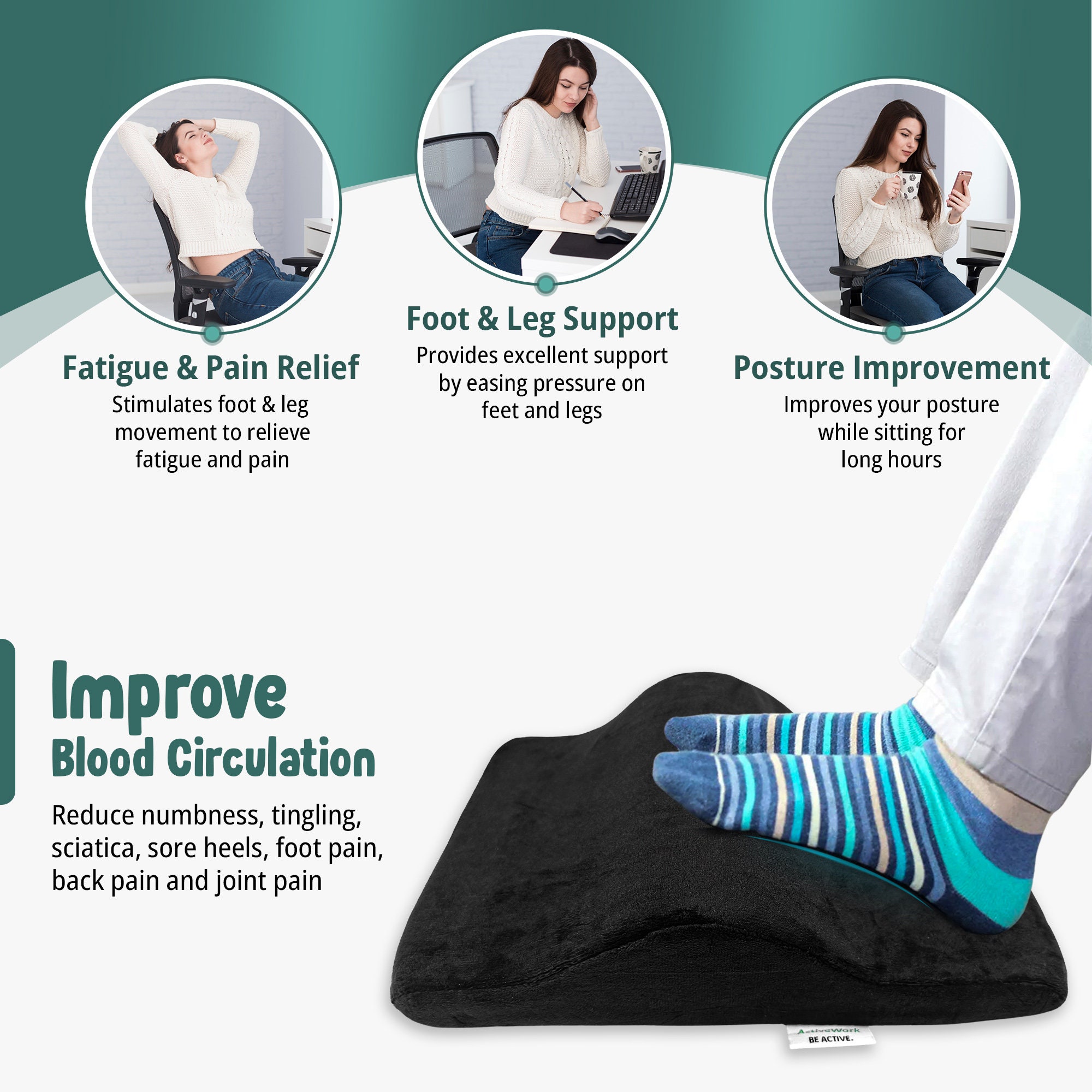 Activework 2in1 Foot Rest & Exerciser for Numbness and Tingling