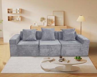 LUX-HQ Modular Foam Sofa System (L1) for Apartments | High-Density Long-lasting Seating, No Assembly Modern Minimalist Living Room Couch