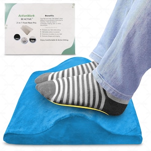 2-in-1 Foot Rest Pro: Ergonomic Under Desk Leg Exerciser