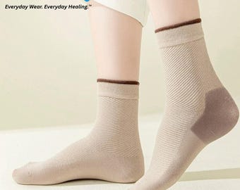 Confezione da 5 calzini MoistureLock per il freddo (donna) per prevenire talloni secchi e screpolati - Calzini idratanti per talloni