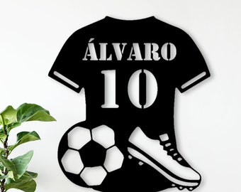 Camiseta fútbol decoración pared