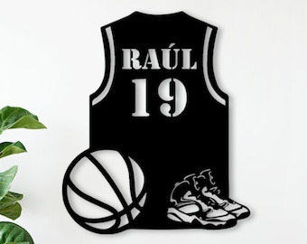 Camiseta baloncesto decoración pared