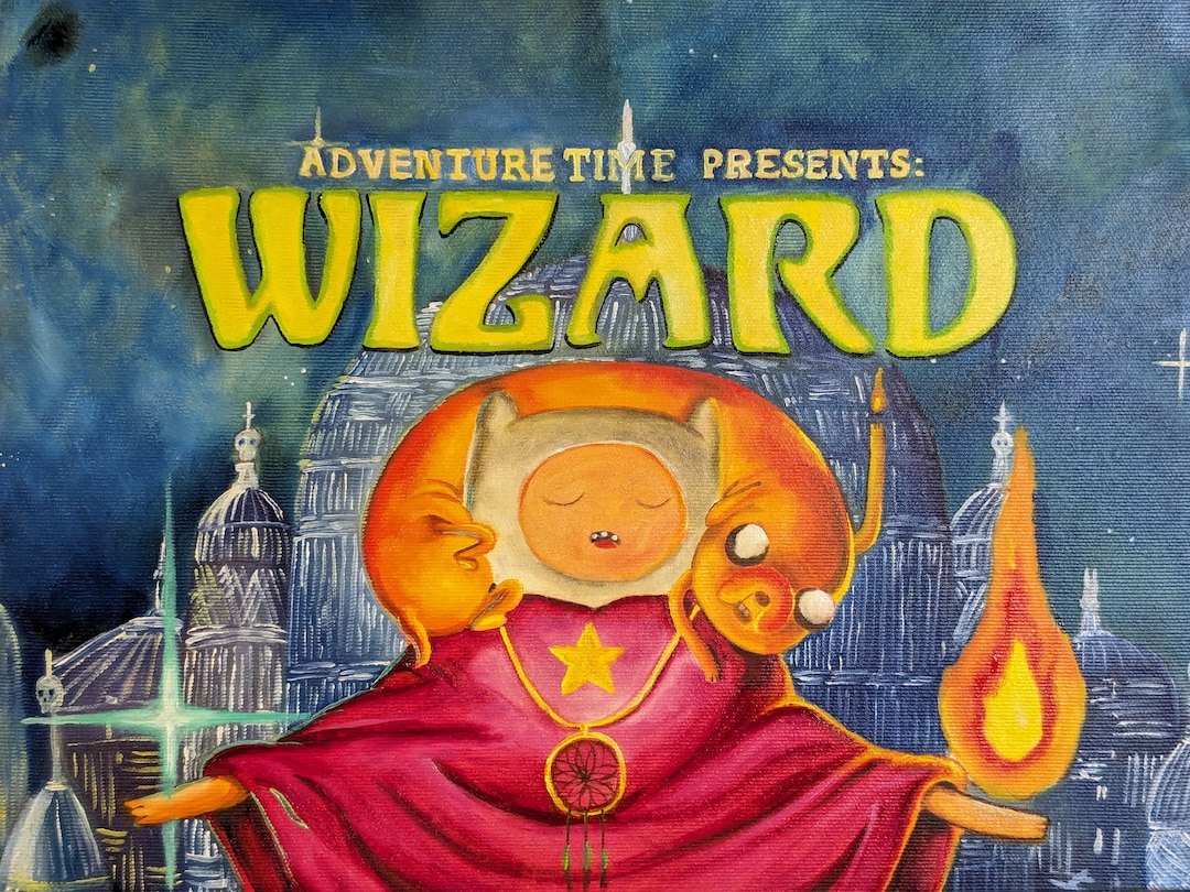 Adventure Time Oil Painting on Canvas - Wizard - Original Handmade - Etsy