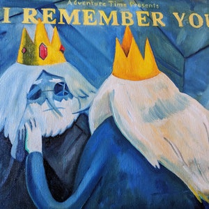 Adventure Time Art - Title Card - I REMEMBER YOU - Oil Painting on