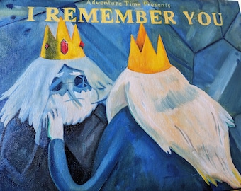 Adventure time art - Titelkarte - I REMEMBER YOU - Ölgemälde auf Leinwand- Handgemacht