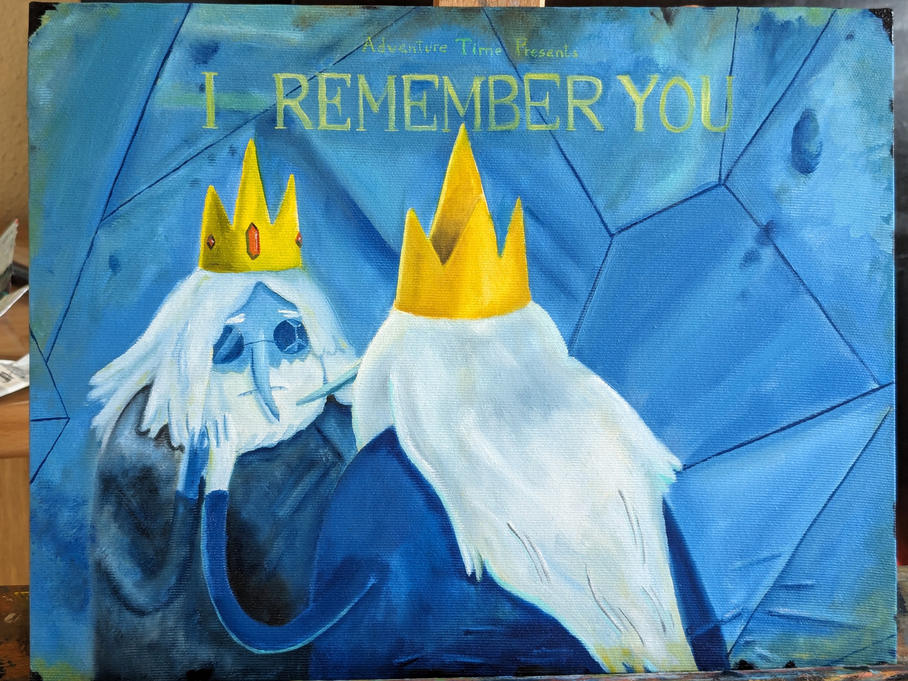 絵画 adventure time painting Adventure Time Art - Title Card - I REMEMBER YOU - Oil Painting on
