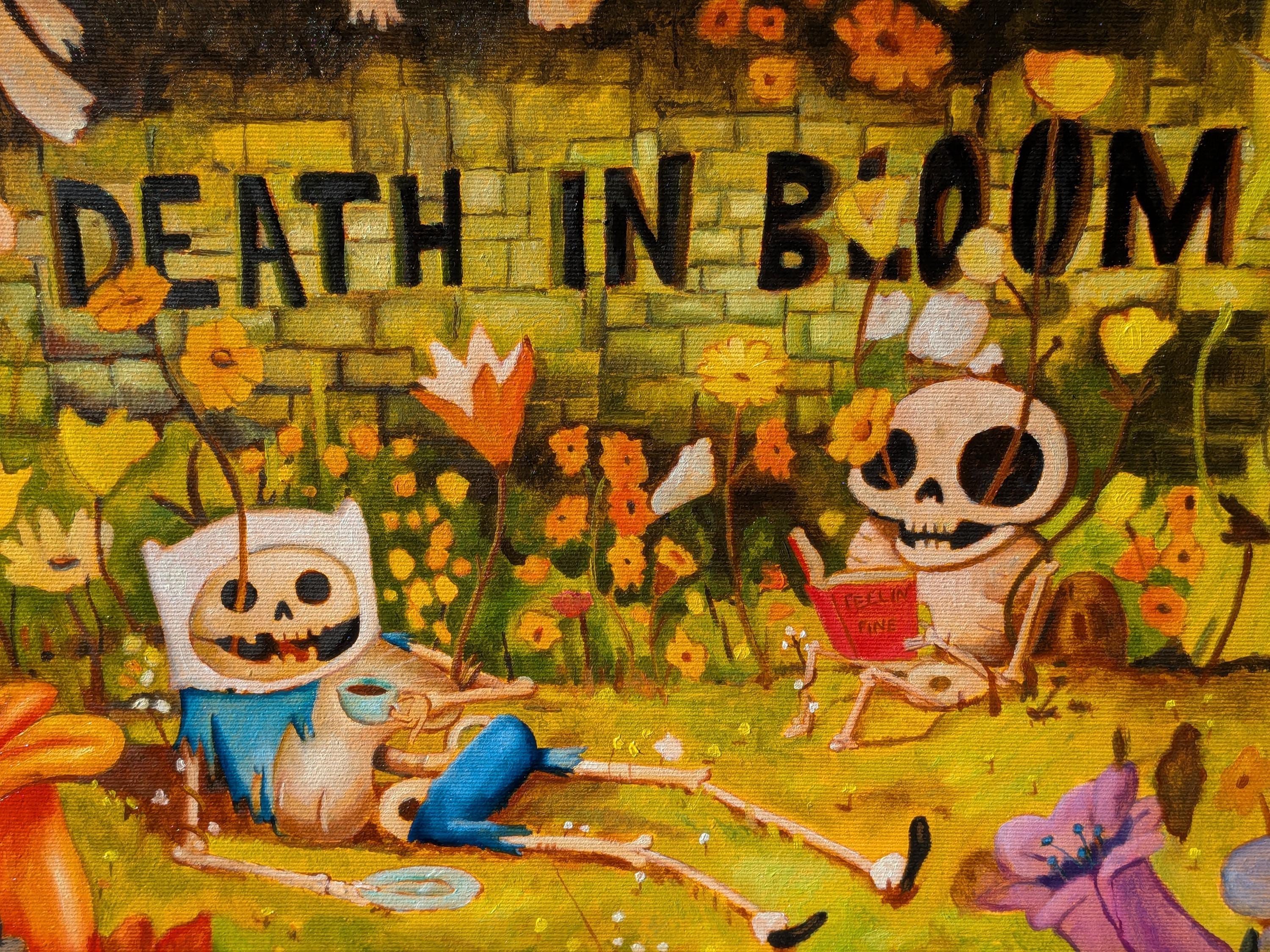 絵画 adventure time painting DEATH IN BLOOM - Adventure Time Oil Painting on Canvas - Original