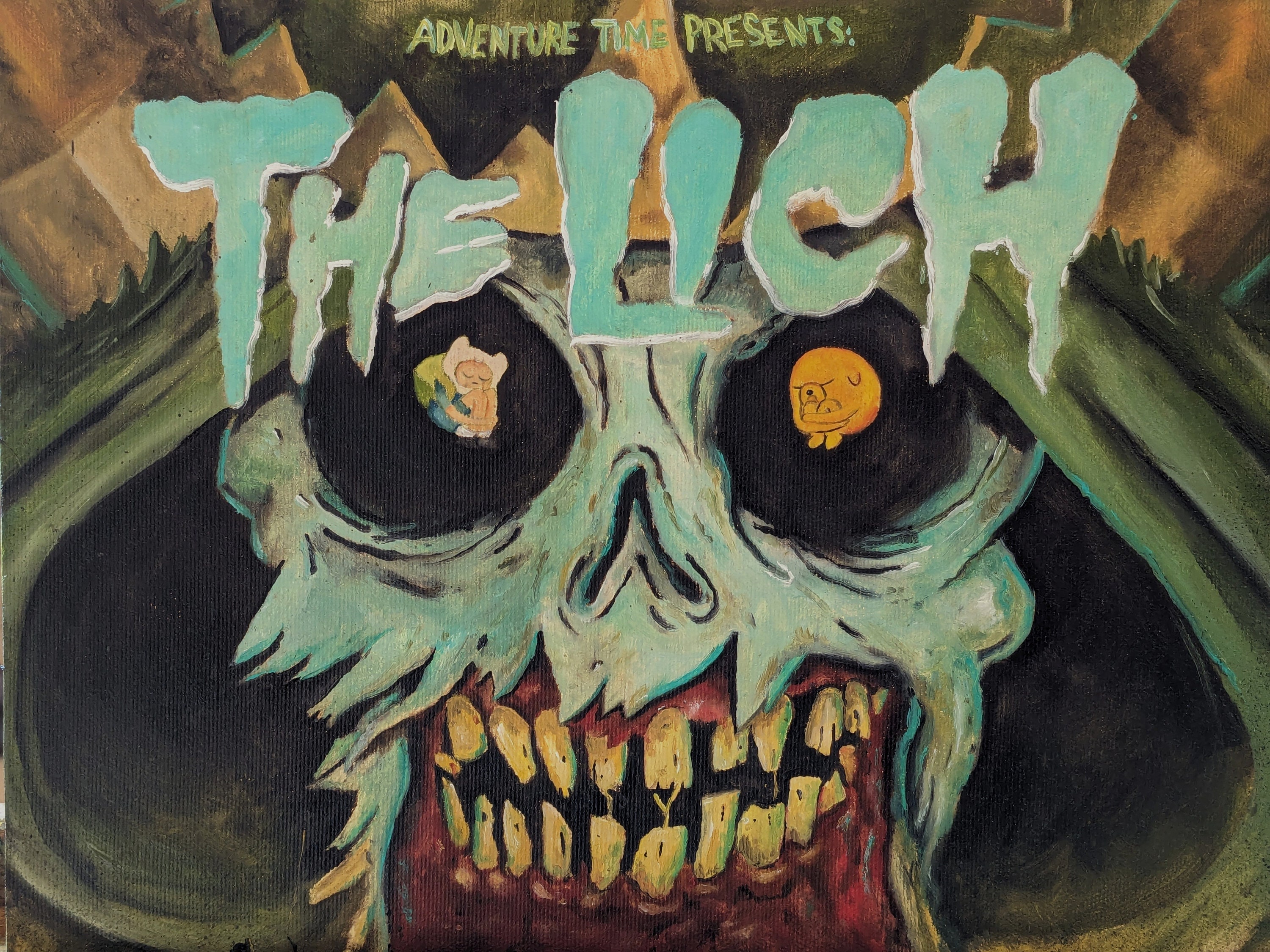 Adventure Time Oil Painting on Canvas - the Lich - Original