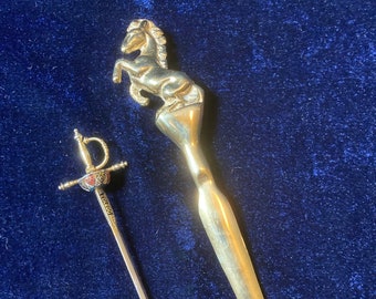 Letter Opener Horse and Toledo Sword Desk Accessories