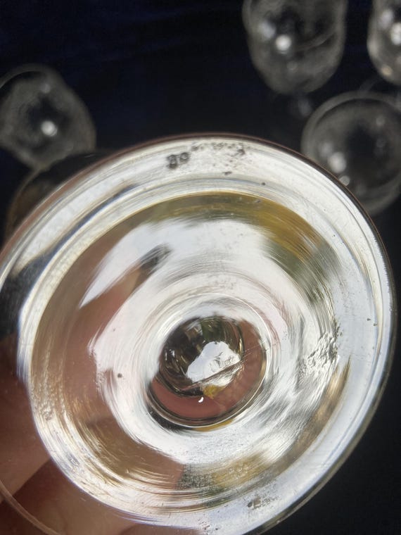 アンティーク フランス ワイングラス バカラ柄 メディシス。 5個セット