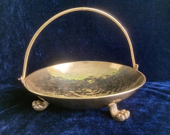 Old Brass Fruit Bowl/ Candy bowl with Handle