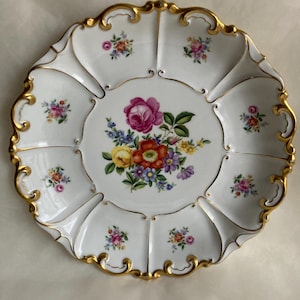 Porcelanowa miska do serwowania Ilmenau Graf von Henneberg. Dekor kwiatowy. Duży format