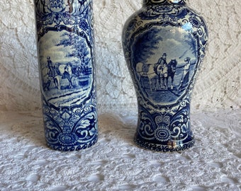 Boch vase Delft Blue Faience.