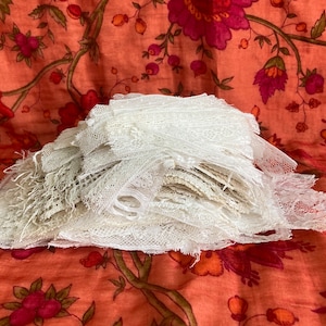 Antique and vintage lace residual bundle from France and Belgium