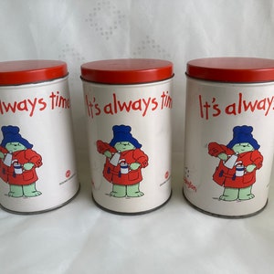 3 boîtes Peddington vintage Bear par Douwe Egberts DE 1995