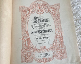 Antique Sonatas for pianoforte and violin by L. Beethoven Ferd.David 1900-1910