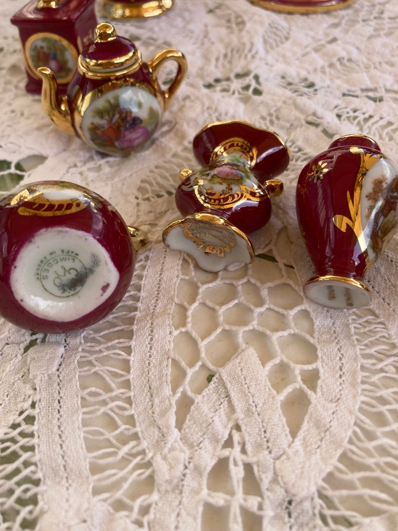 Limoges France Miniatures Collectionromantic Porcelain Etsy