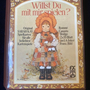 Sarah Kay Spielkarten Nr.36531 2x55 inkl. 6 Joker Vintage aus den 1970er Jahren