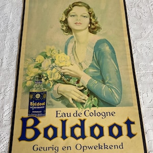 Cartel publicitario antiguo de Boldoot Agua de Colonia 1925