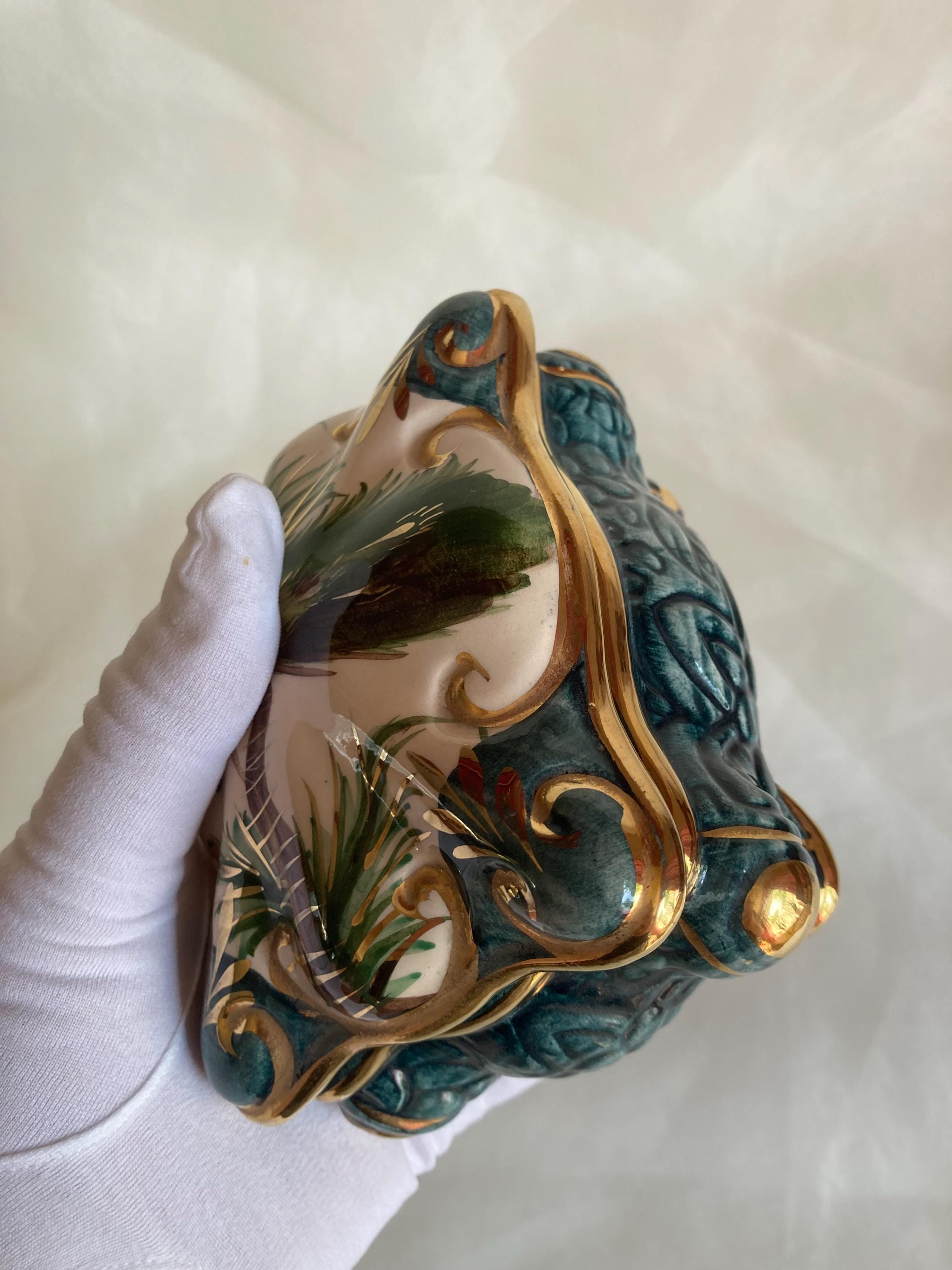 Boîte de bijoux en bois style piano, finition laque marron, luxe