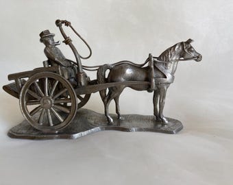 純銀製シンデレラかぼちゃ馬車ミニチュア、スターリングシルバーの馬車