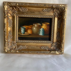 Antique Replica Painting Oil Painting on wood by Juan de Zurbaran &quot;Still Life with a Chocolate Mill&quot;