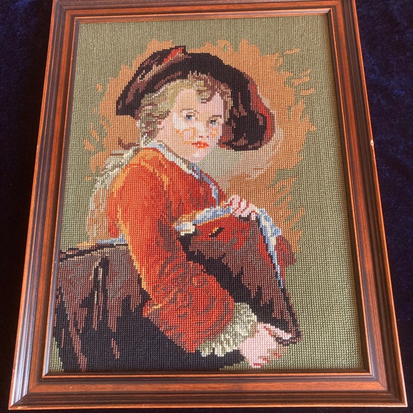 Peinture Vintage Broderie Jeune artiste