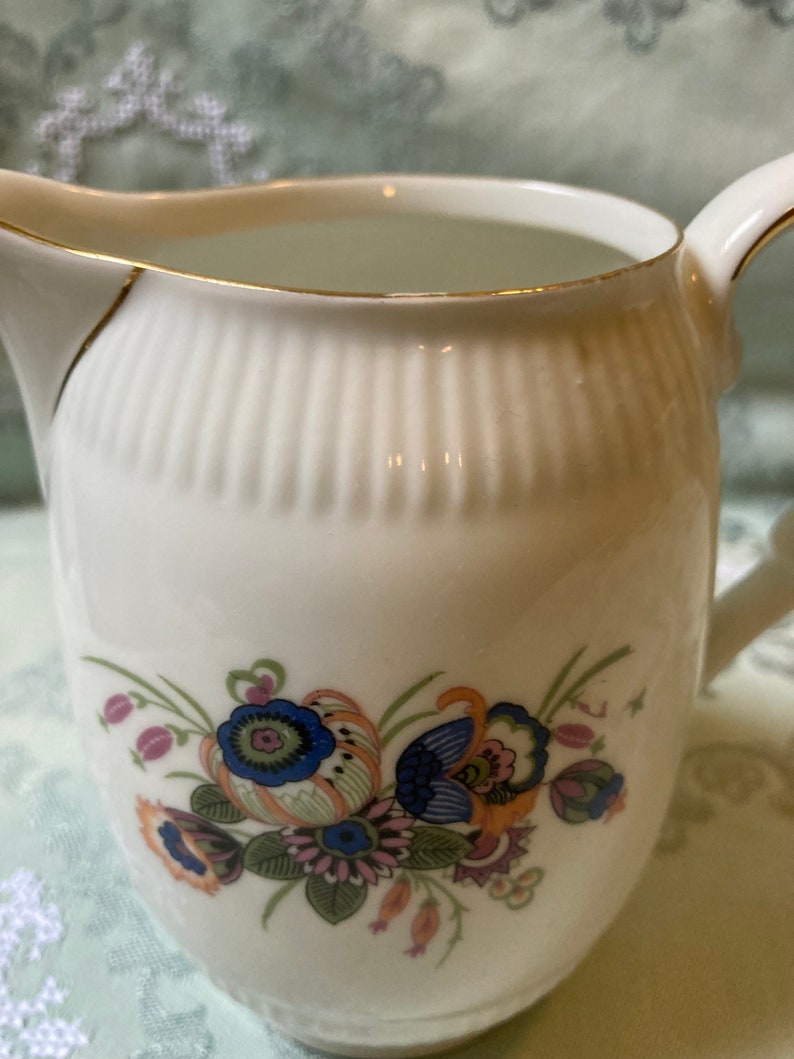 Vintage Milk Jug With Flowers From the 1940s1960s Etsy