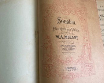 Antique Sonatas for pianoforte and violin by W.A. Mozart 1900-1910