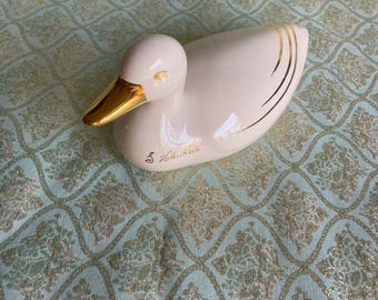 ヴィンテージ白磁アヒル。 S. ヴァレンティノ（イタリア） - Etsy 日本